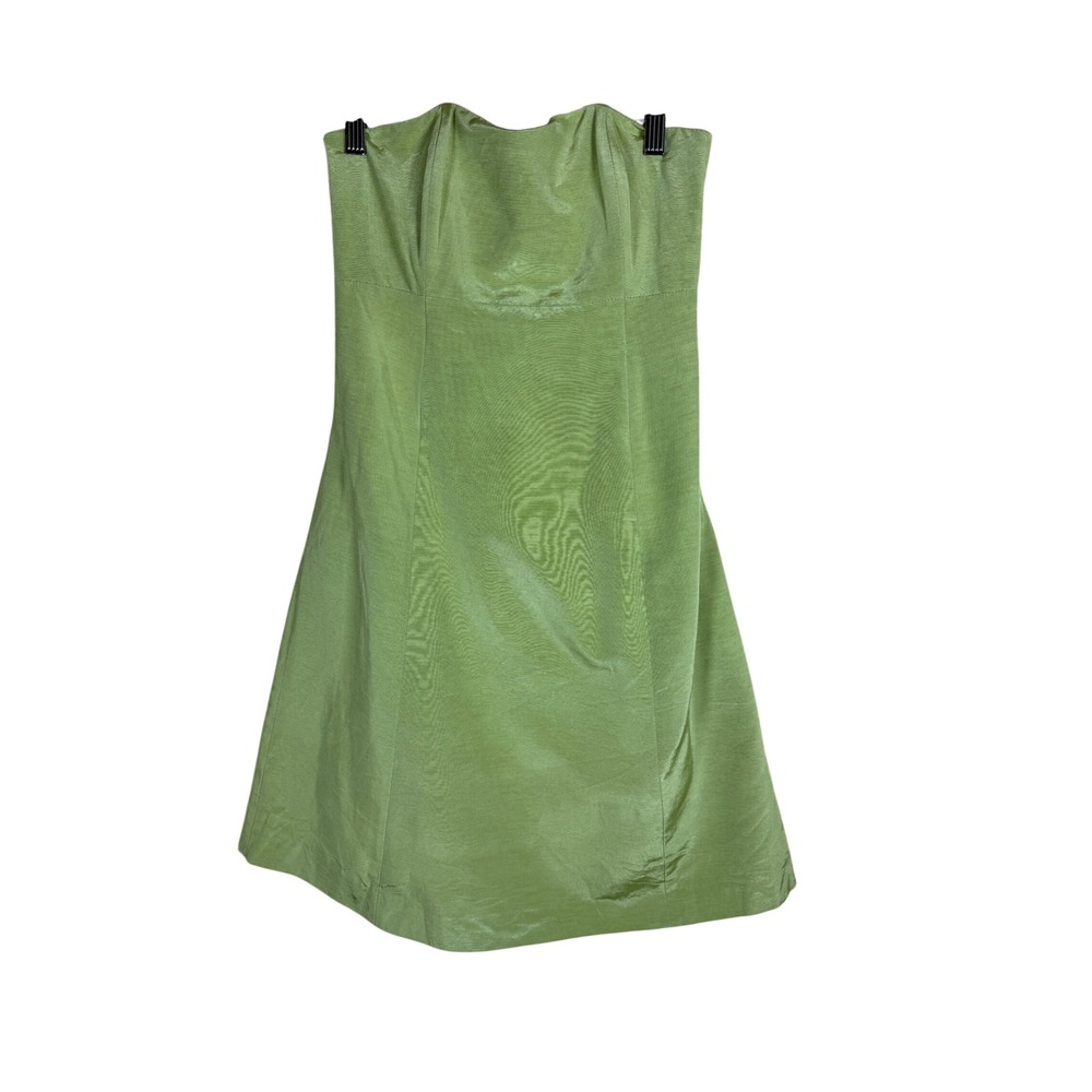Silhouettes by Currie Bonner Lime Green Strapless Boned Mini Dress Size 4